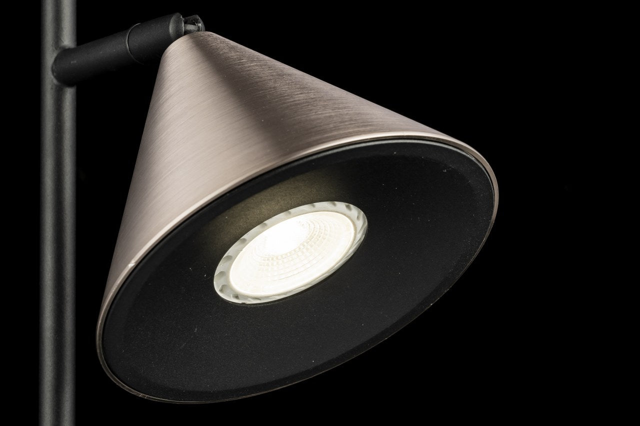 Lampara De Mesa Foco Moderno Gris