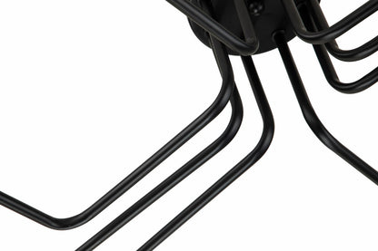 Lámpara Techo Metal Lineal Salón CLEBER | Negro 8 Luces E27