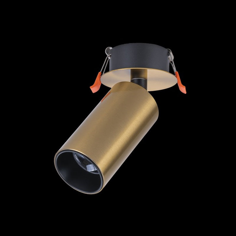 Foco orientable empotrado con LED de color Dorado