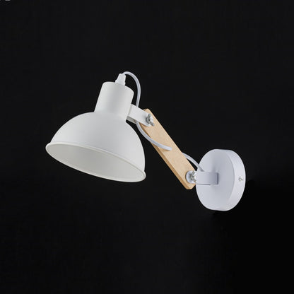 Aplique de Pared Con Madera E27 Blanco