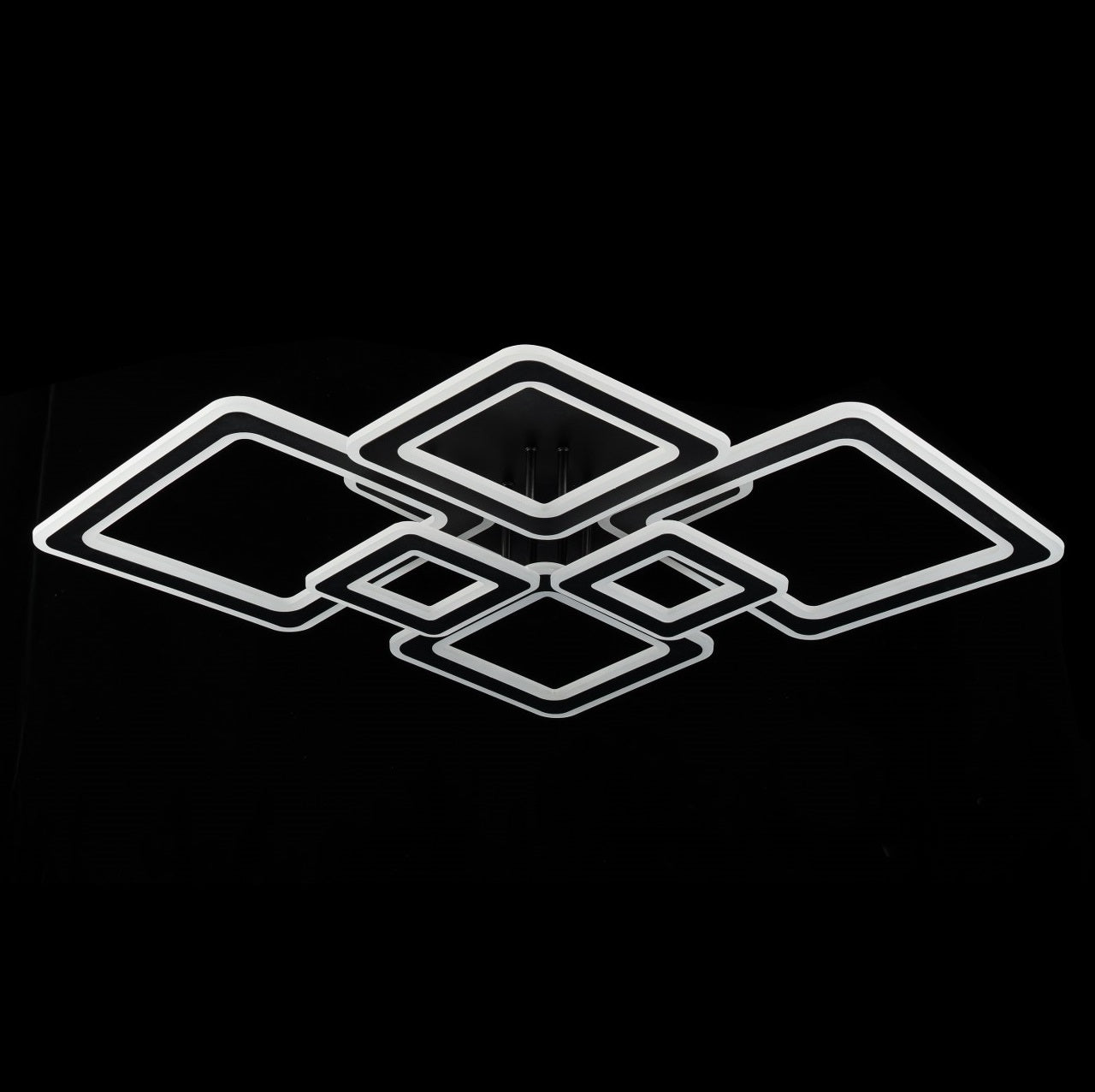 Lampara con 6 Cuadros Led Negro