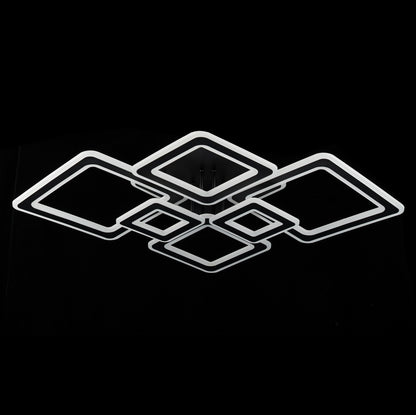 Lampara con 6 Cuadros Led Negro