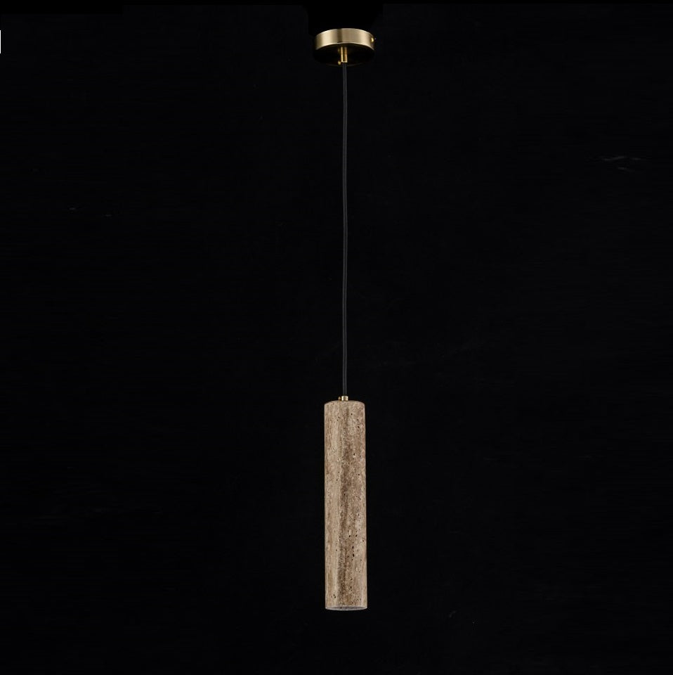 Lampara Colgante De Marmol Led Integrado Beige