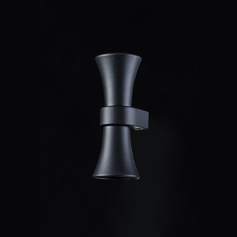 Aplique de pared dos bombillas GU10 Negro