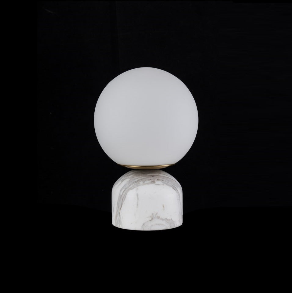 Lampara De Mesa de Marmol Moderna Blanco