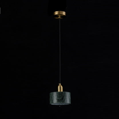 Lampara Colgante De Marmol Con Bombilla E27 Verde