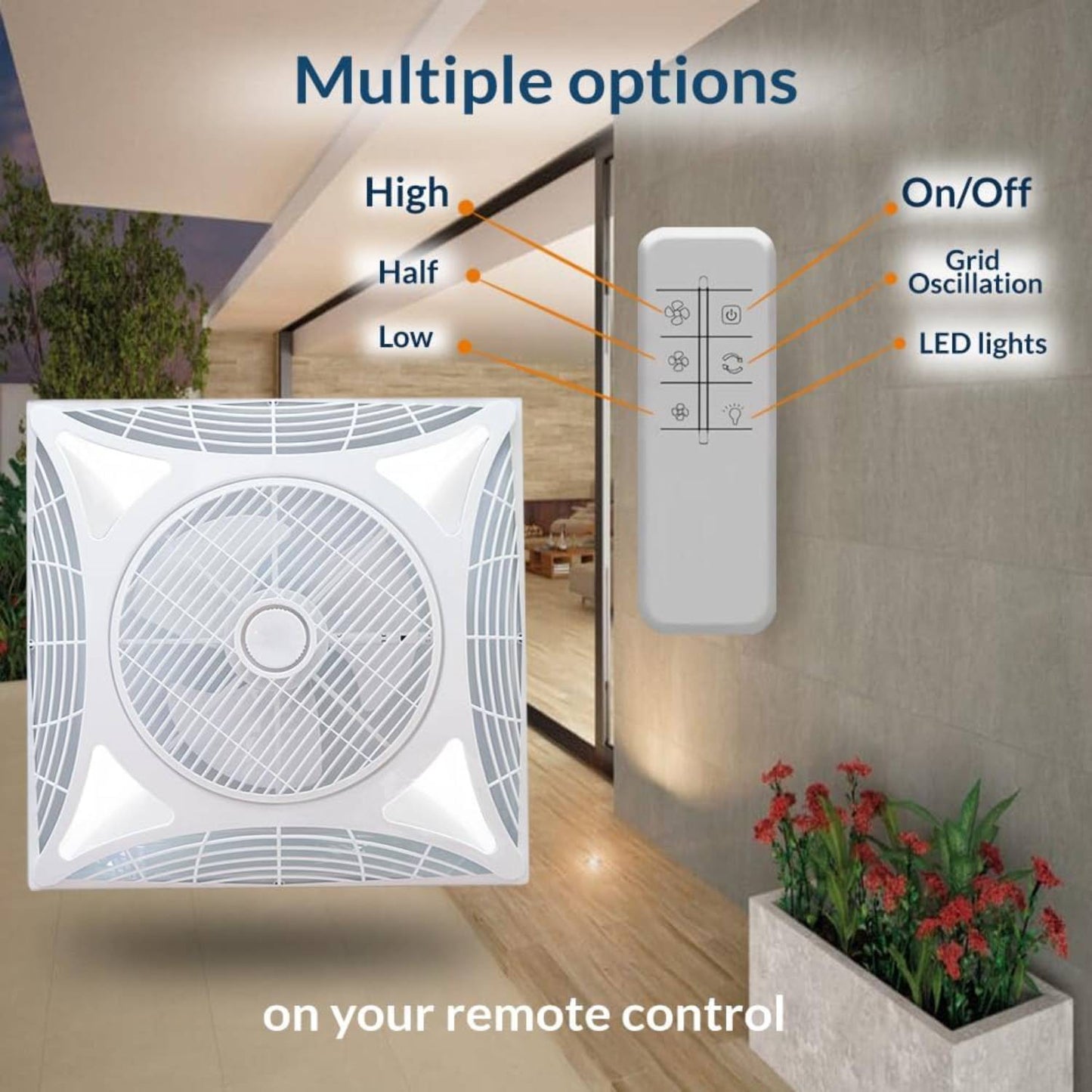 Ventilador de Techo Armstrong Square 68W