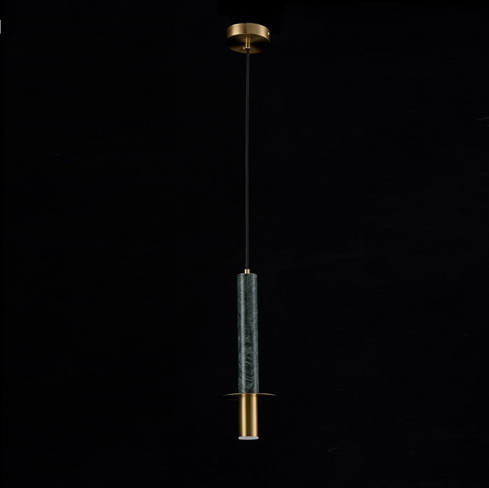 Lampara Colgante De Marmol Verde