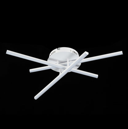 Lampara De Techo Blanca 3 Tiras Led Blanco