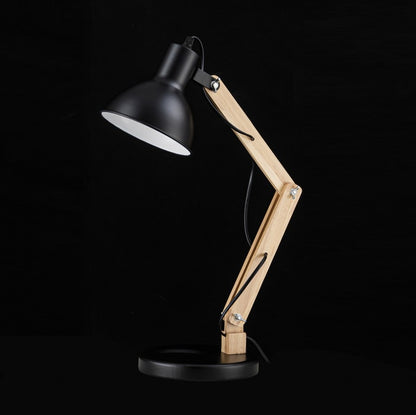 Lampara De Mesa Estilo Nordico E27 Negro