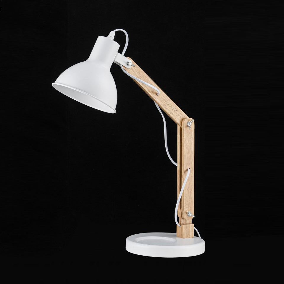 Lampara De Mesa Estilo Nordico E27 Blanco