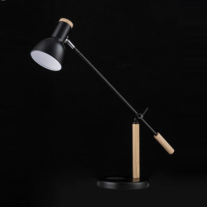 Lampara De Mesa Estilo Nordico E27 Negro