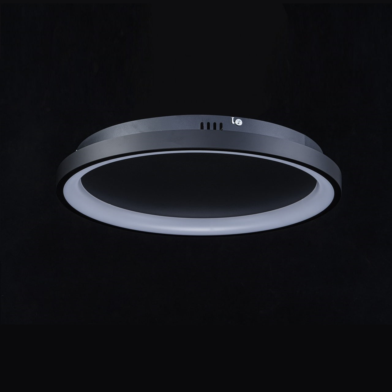 Plafón LED Circular Techo Salón NOVA | Negro Ø50 cm CCT