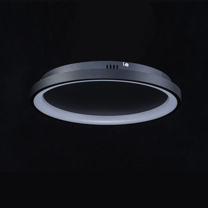 Plafón LED Circular Techo Salón NOVA | Negro Ø50 cm CCT