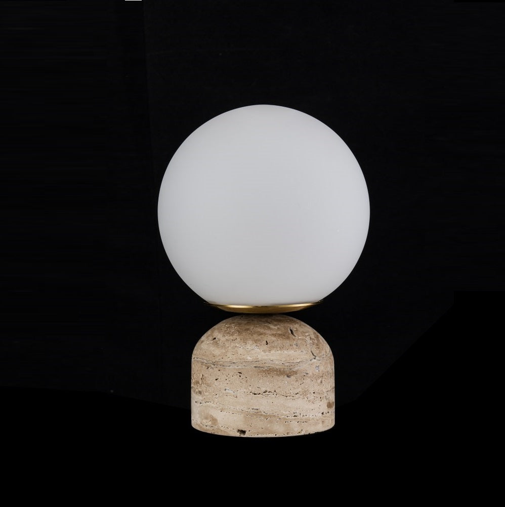 Lampara De Mesa de Marmol Moderna Beige