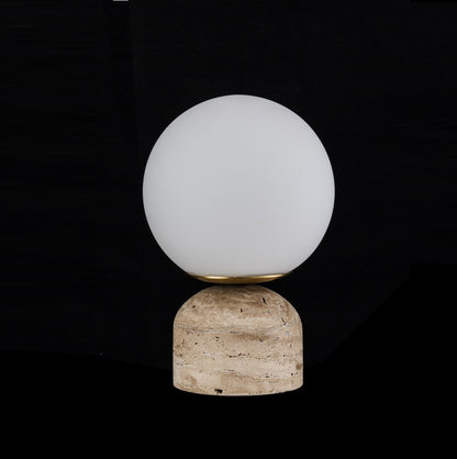 Lampara De Mesa de Marmol Moderna Beige