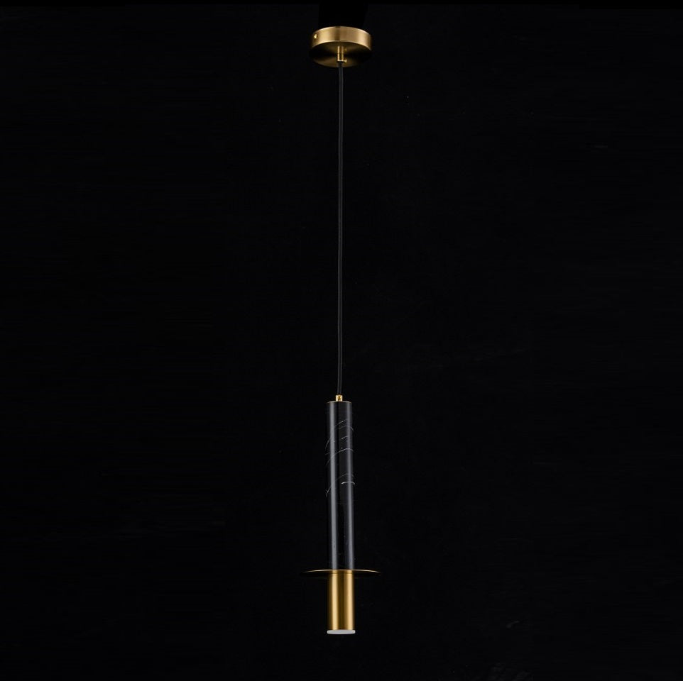 Lampara Colgante De Marmol Negro