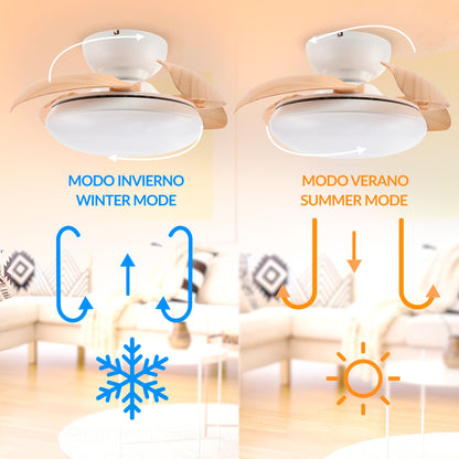 Ventilador de Techo Led Wood Mushroom ø72,5 Cm