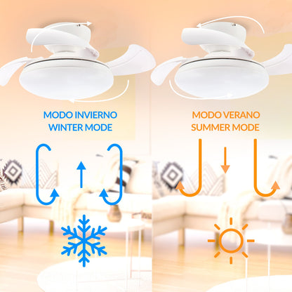Ventilador de Techo Led White Mushroom ø72,5 Cm
