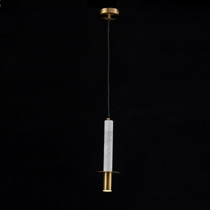 Lampara Colgante De Marmol Blanco