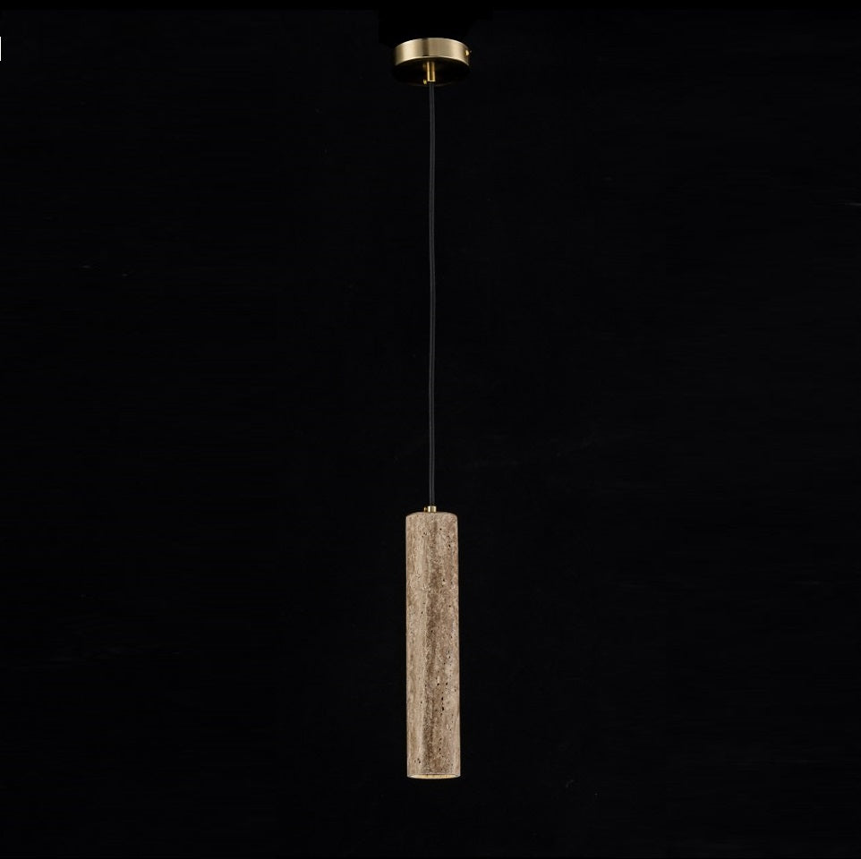 Lampara Colgante De Marmol Led Integrado Beige