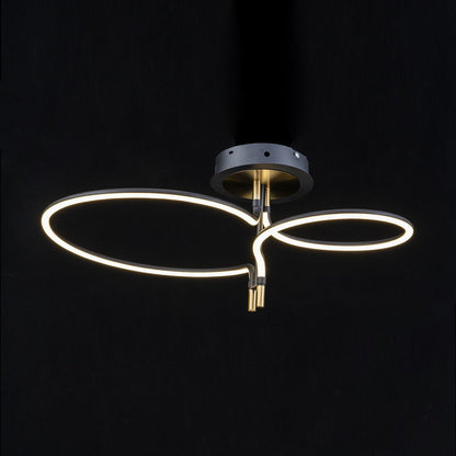Lámpara de techo LED LIRA Negra y Dorada | FL6021-C