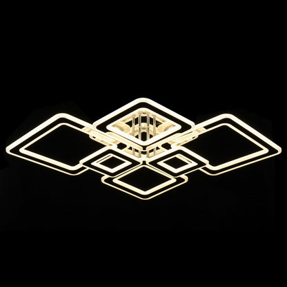 Lampara con 6 Cuadros Led Gris