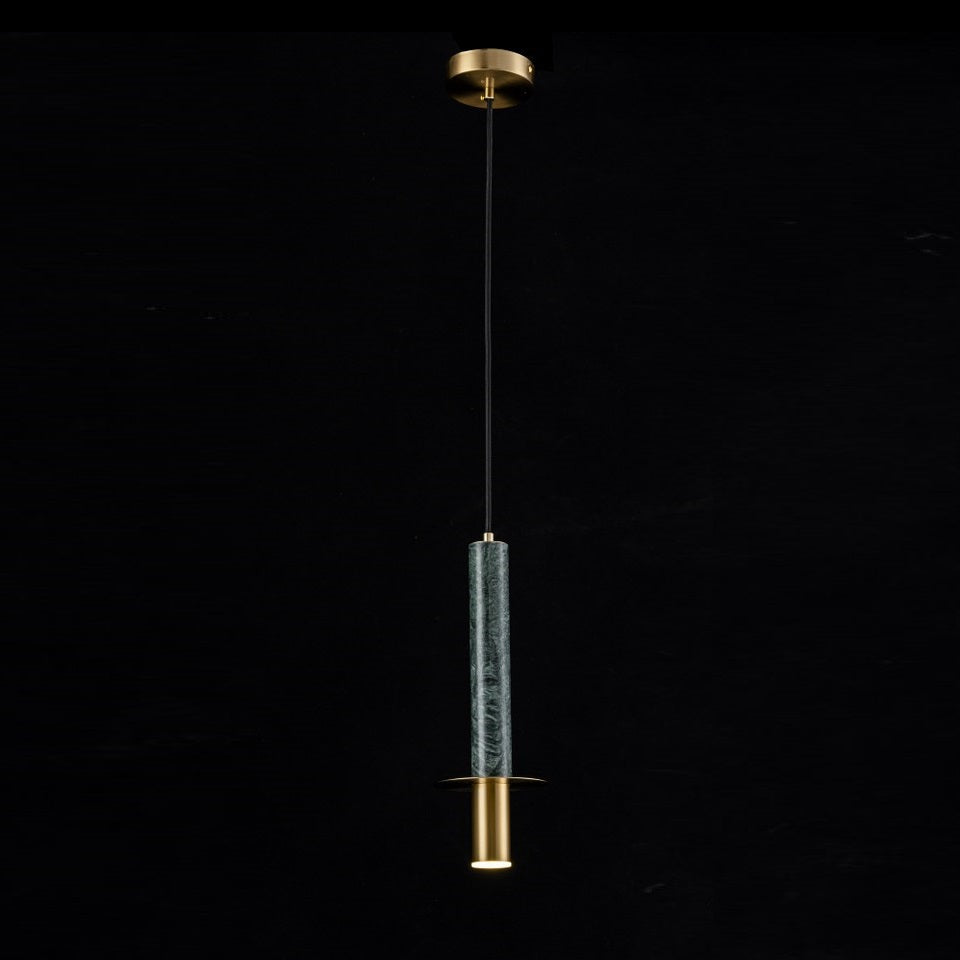 Lampara Colgante De Marmol Verde