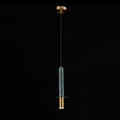 Lampara Colgante De Marmol Verde