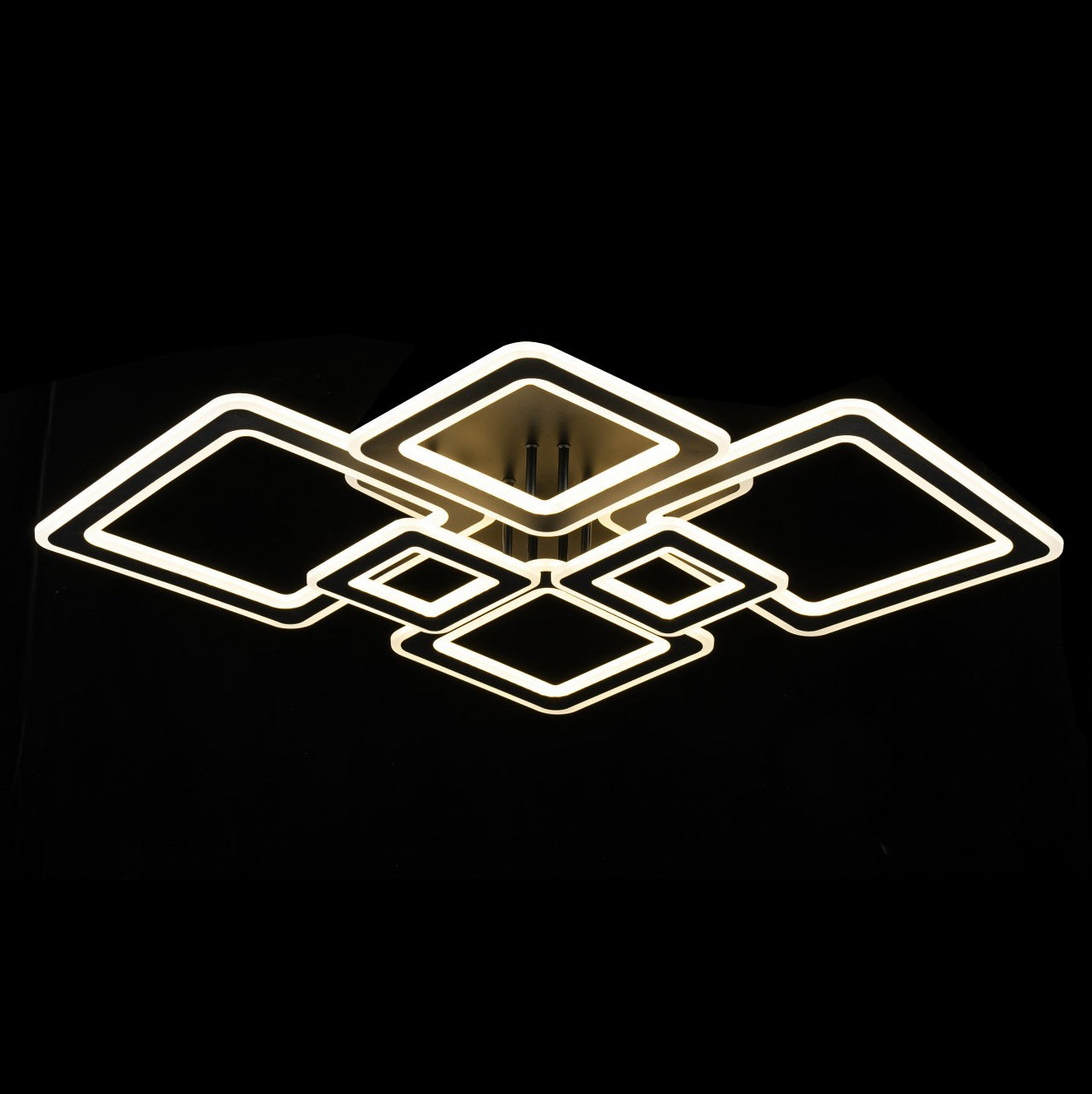 Lampara con 6 Cuadros Led Negro