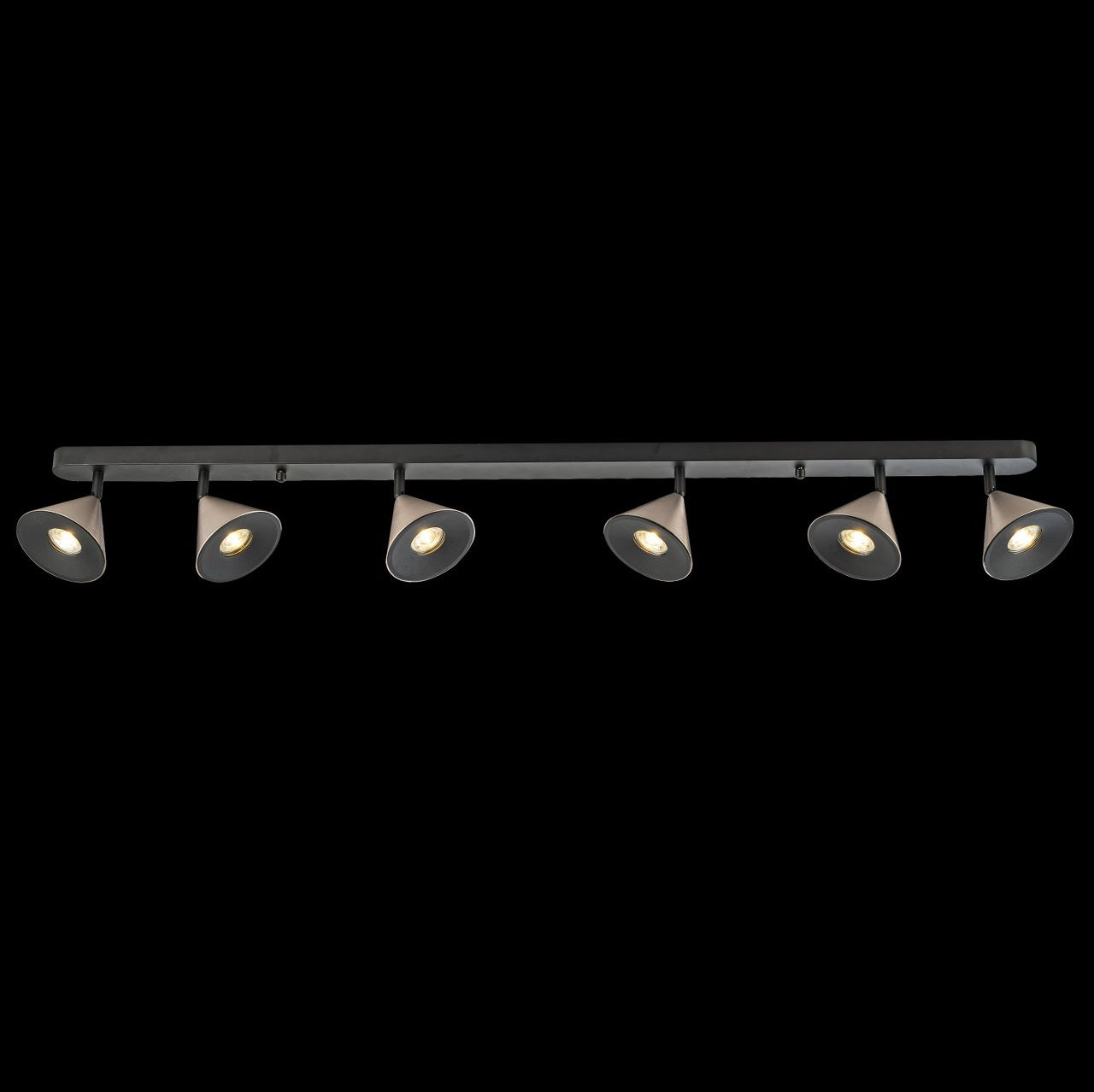 Lampara de Techo Horn 6 focos modernos con bombilla GU10 Gris