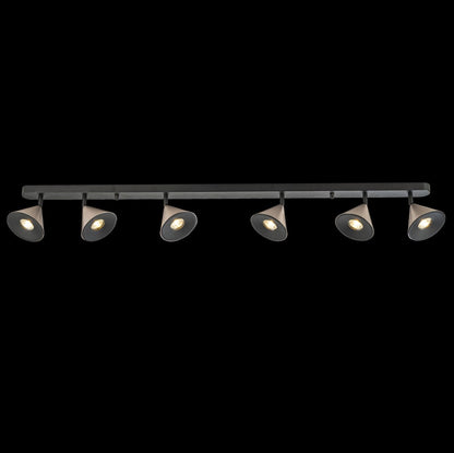 Lampara de Techo Horn 6 focos modernos con bombilla GU10 Gris
