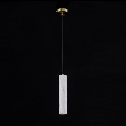 Lampara Colgante De Marmol Led Integrado Blanco