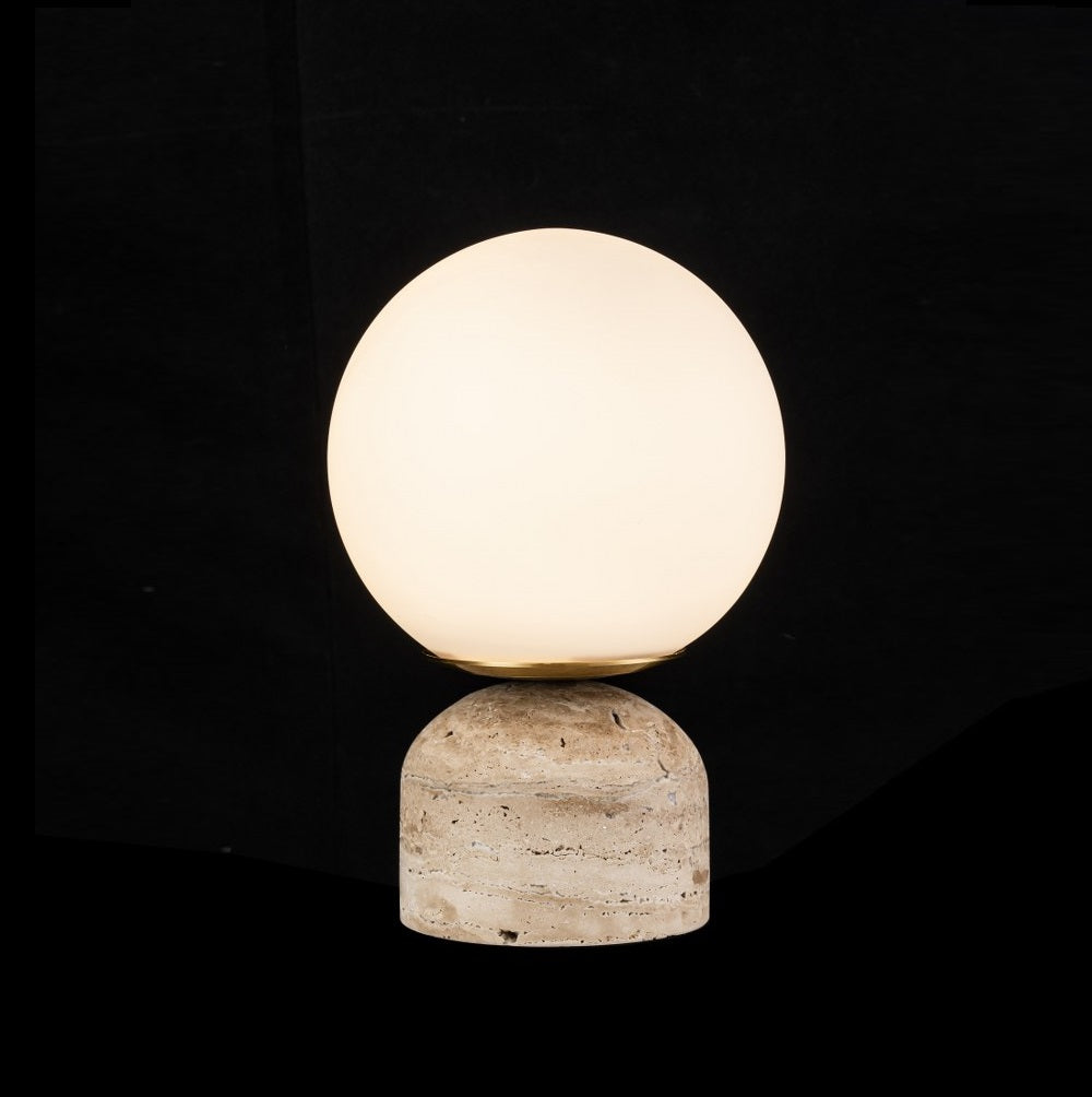 Lampara De Mesa de Marmol Moderna Beige