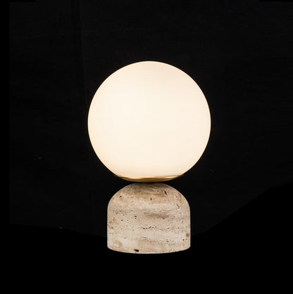 Lampara De Mesa de Marmol Moderna Beige