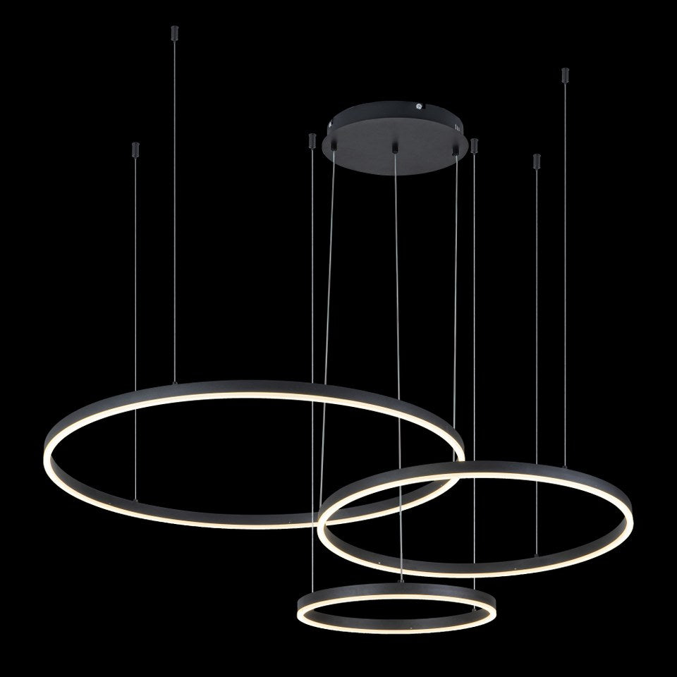 Lámpara Colgante LED Helix | Negro CCT Atenuable - FL6035-3P