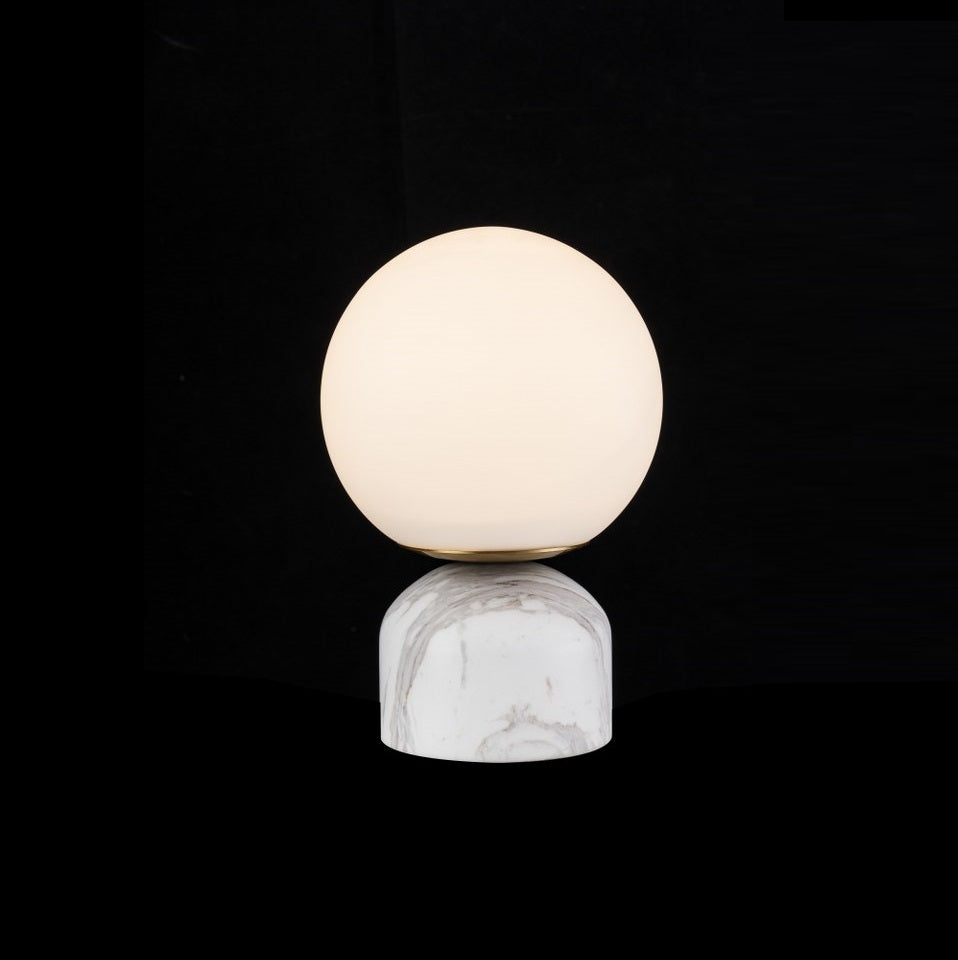 Lampara De Mesa de Marmol Moderna Blanco