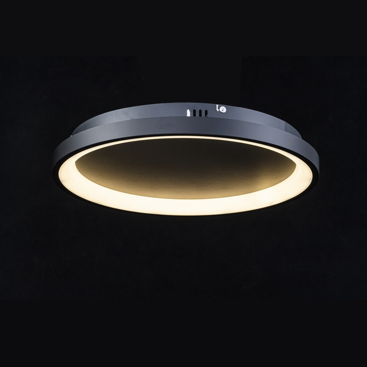 Plafón LED Circular Techo Salón NOVA | Negro Ø50 cm CCT