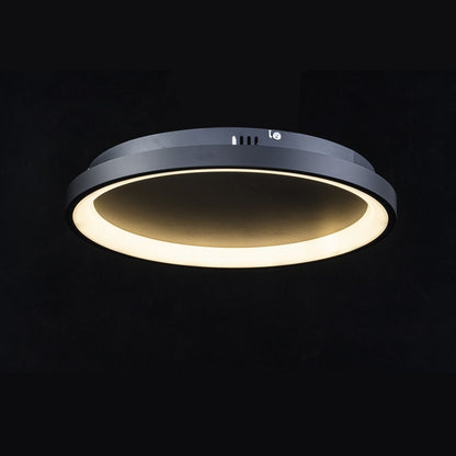 Plafón LED Circular Techo Salón NOVA | Negro Ø50 cm CCT