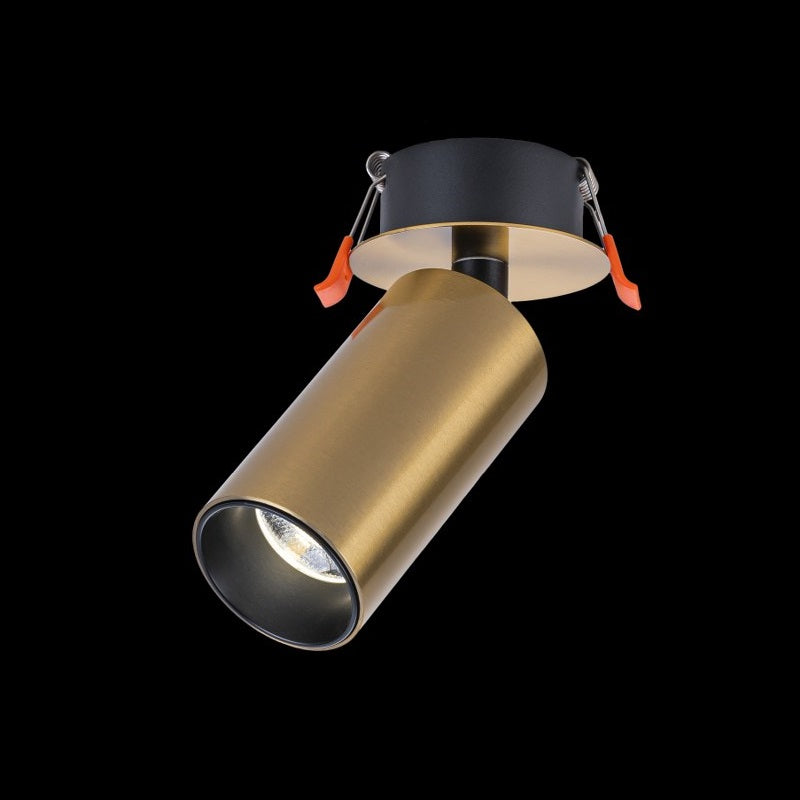 Foco orientable empotrado con LED de color Dorado