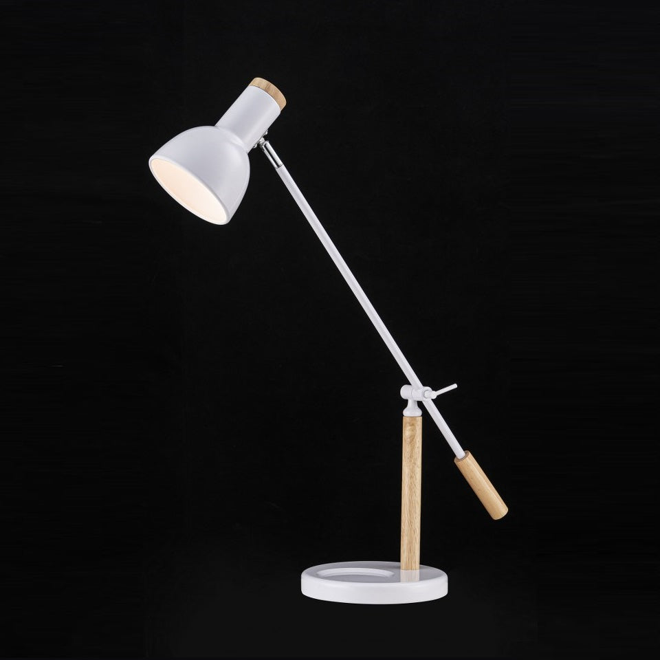 Lampara De Mesa Estilo Nordico E27 Blanco