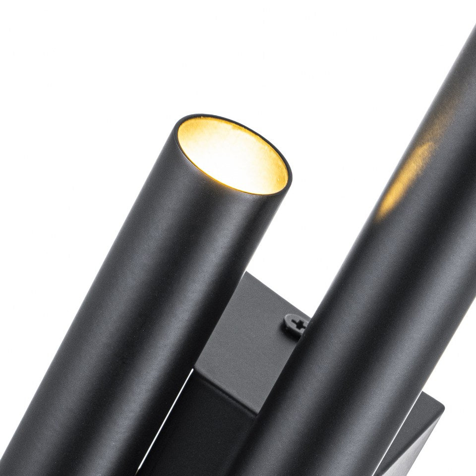 Aplique interior LED 4 bombillas G9 Negro