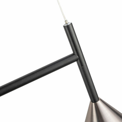 Lampara Colgante Con Tres Focos Gris