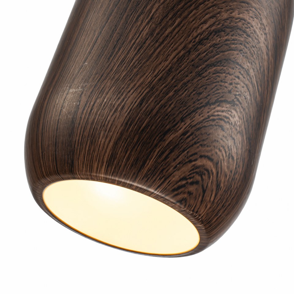 Lampara Colgante Simulación Madera Marrón