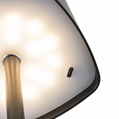 Lampara portátil recargable con led integrado CCT Negro