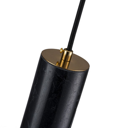 Lampara Colgante De Marmol Led Integrado Negro