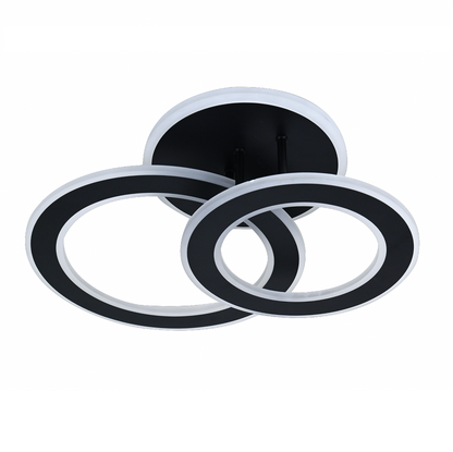 Lampara de techo led 3 Aros Negro