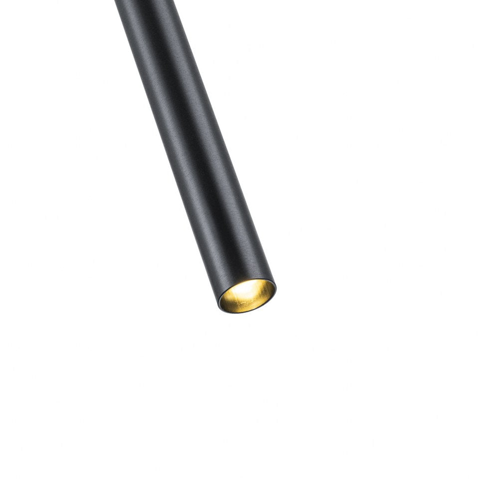 Lampara colgante G9 Minimalista Negro Brillante
