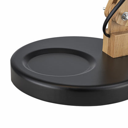 Lampara De Mesa Estilo Nordico E27 Negro