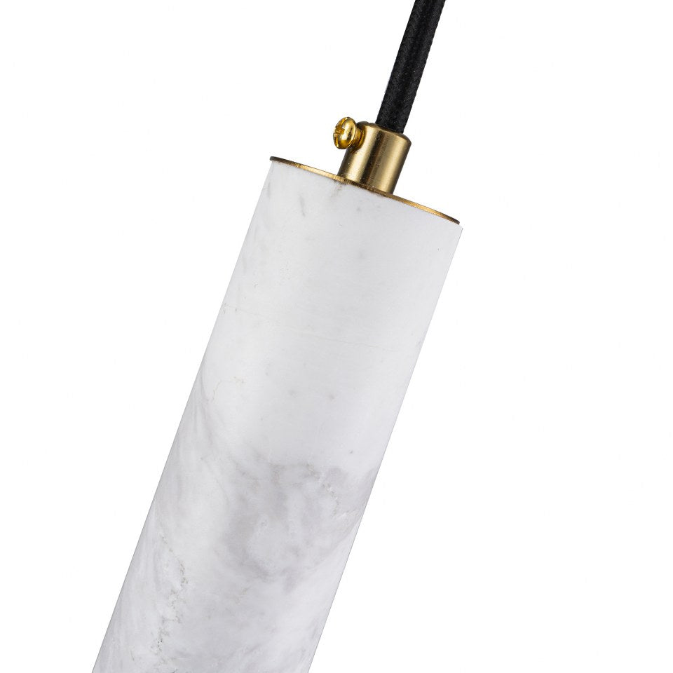 Lampara Colgante De Marmol Blanco